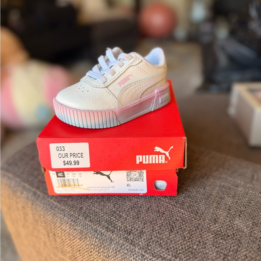PUMA Kids White Sneakers